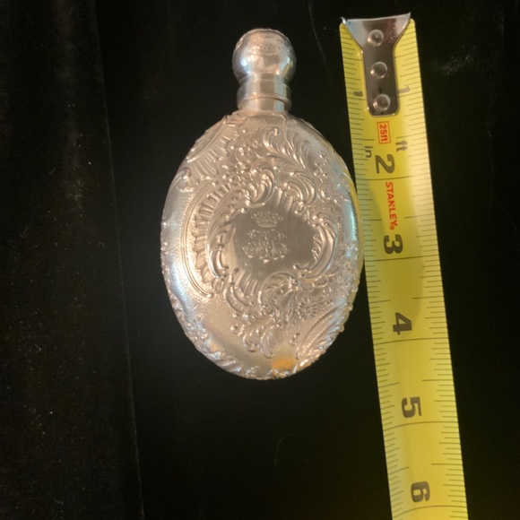 Antique Scrolling 1897 Birmingham Sterling Perfume/ Flask Hallmarked 4” - Picture 10 of 10